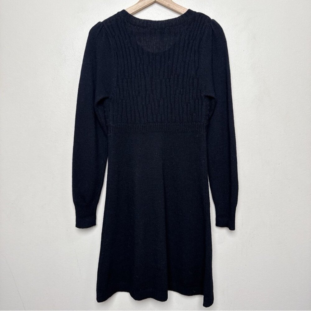 BCBGMAXAZRIA Womens Small Crew Neck Long Sleeve Cashmere Sweater Dress - Picture 14 of 14